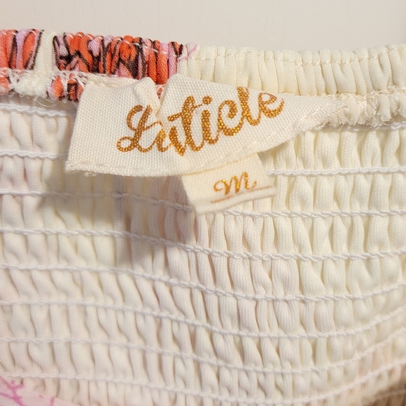 Listicle Maternity Floral Puff Sleeve Maxi  Babyshower Dress Medium - Picture 9 of 10